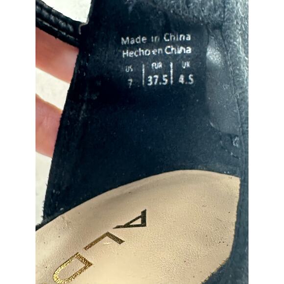 Aldo black with rhinestones strappy stiletto high heels sandals shoes size 7 - Picture 6 of 16